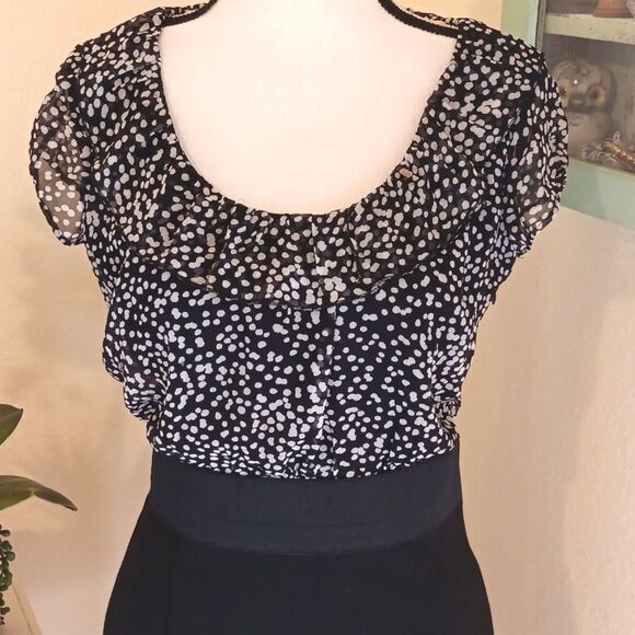 Chic New York & Company Polka Dot Dress. Career. Professional. Classic - Picture 2 of 12
